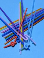 Трубочка різнокольорова з довгою гофрою - Зображення 2