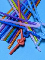 Трубочка різнокольорова з довгою гофрою - Зображення 3